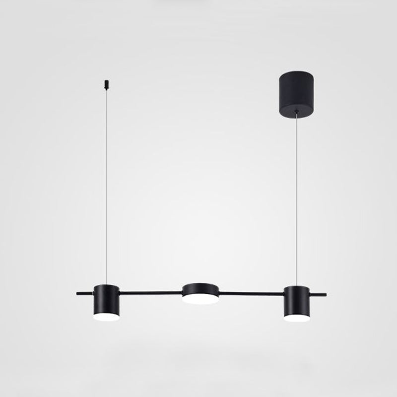 Suspension LED en aluminium, 3 ou 5 lumières, noir ou doré