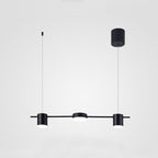 Suspension LED en aluminium, 3 ou 5 lumières, noir ou doré