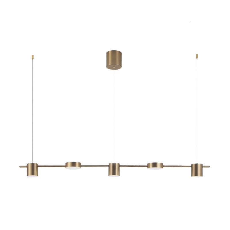 Suspension LED en aluminium, 3 ou 5 lumières, noir ou doré
