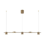 Suspension LED en aluminium, 3 ou 5 lumières, noir ou doré