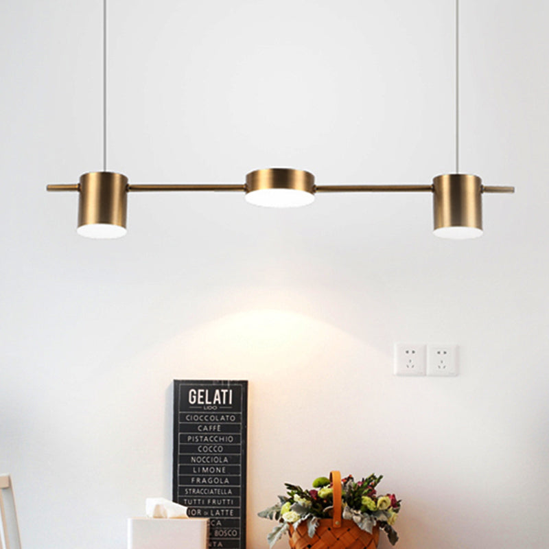 Suspension LED en aluminium, 3 ou 5 lumières, noir ou doré