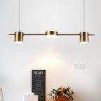 Suspension LED en aluminium, 3 ou 5 lumières, noir ou doré