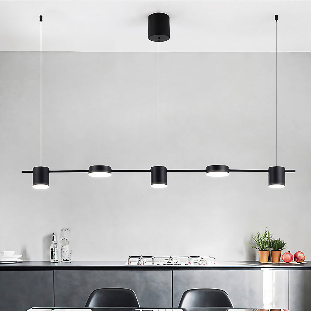 Suspension LED en aluminium, 3 ou 5 lumières, noir ou doré, noir