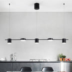 Suspension LED en aluminium, 3 ou 5 lumières, noir ou doré, noir