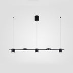 Suspension LED en aluminium, 3 ou 5 lumières, noir ou doré