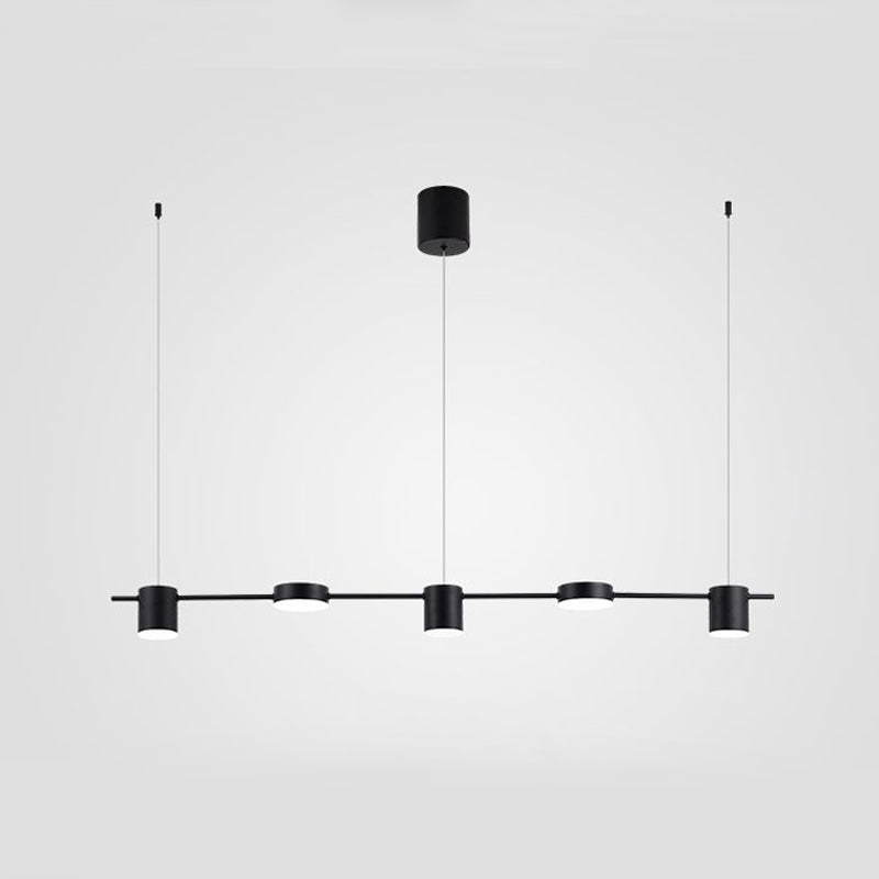 Suspension LED en aluminium, 3 ou 5 lumières, noir ou doré