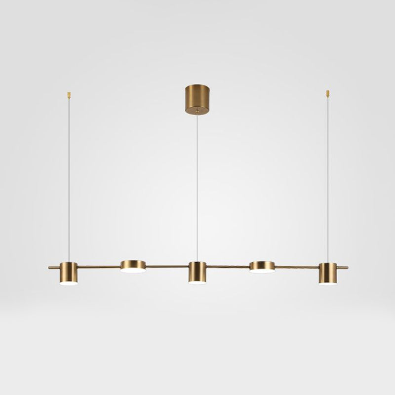 Suspension LED en aluminium, 3 ou 5 lumières, noir ou doré