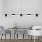 Suspension LED en aluminium, 3 ou 5 lumières, noir ou doré