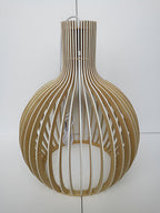 Suspension cage vintage en bois, 23, 35 ou 45 cm, trois finitions, blanc