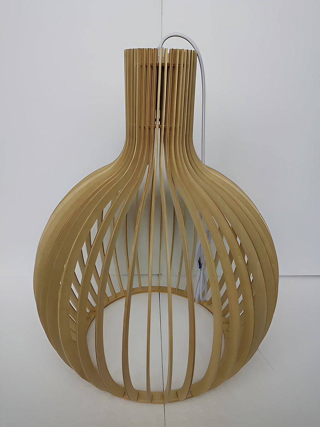 Suspension cage vintage en bois, 23, 35 ou 45 cm, trois finitions, couleur bois