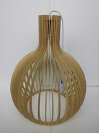 Suspension cage vintage en bois, 23, 35 ou 45 cm, trois finitions, couleur bois