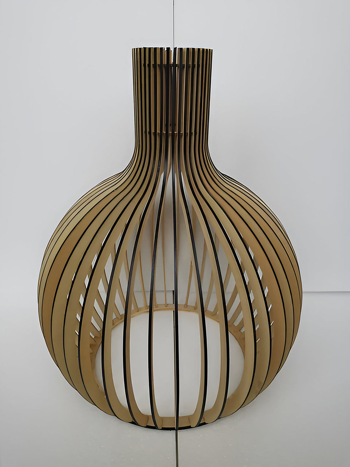 Suspension cage vintage en bois, 23, 35 ou 45 cm, trois finitions, noir
