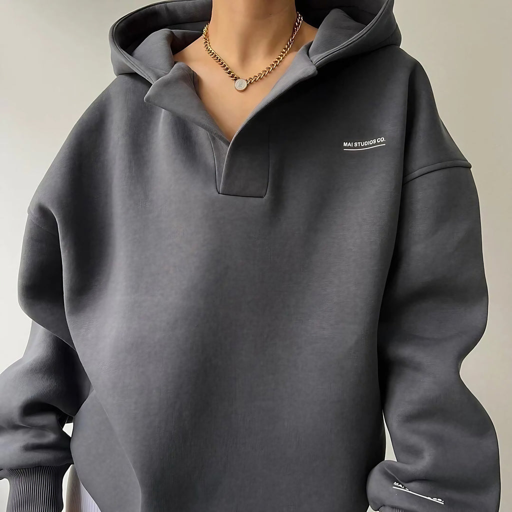 Sweat à capuche femme décontracté, rose, beige ou gris, gris
