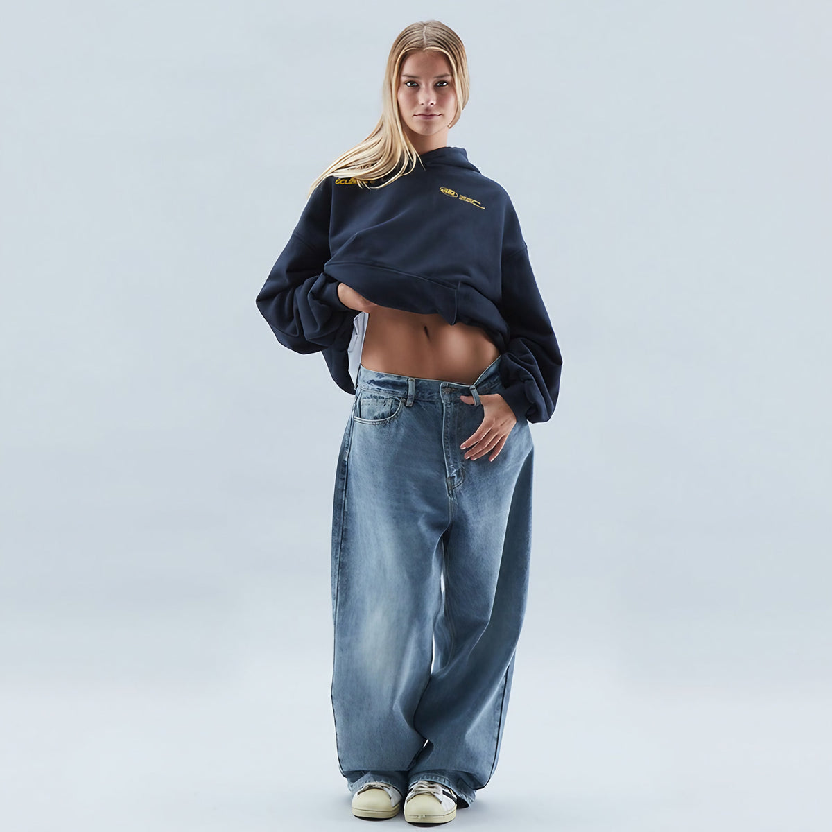 Sweat à capuche femme, bleu marine, gris ou noir, S au 2XL