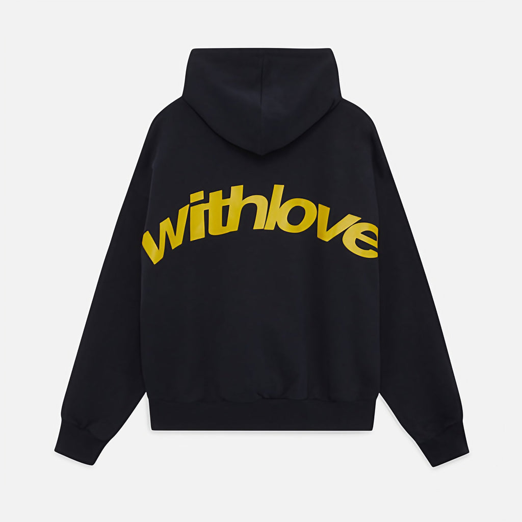 Sweat à capuche homme coupe ample, du XS au 4XL, noir