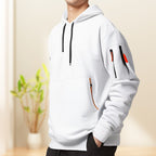 Sweat homme à capuche et col demi-zip, six coloris, du S au 4XL