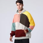 Sweat à capuche homme color-block, poche kangourou