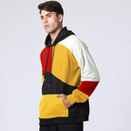 Sweat à capuche homme color-block, poche kangourou
