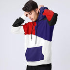 Sweat à capuche homme color-block, poche kangourou