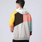 Sweat à capuche homme color-block, poche kangourou