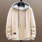 Sweat à capuche homme, poche kangourou, coupe décontractée, beige