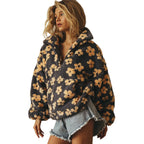 Sweat zippé femme à poche kangourou, coupe ample, du S au 2XL