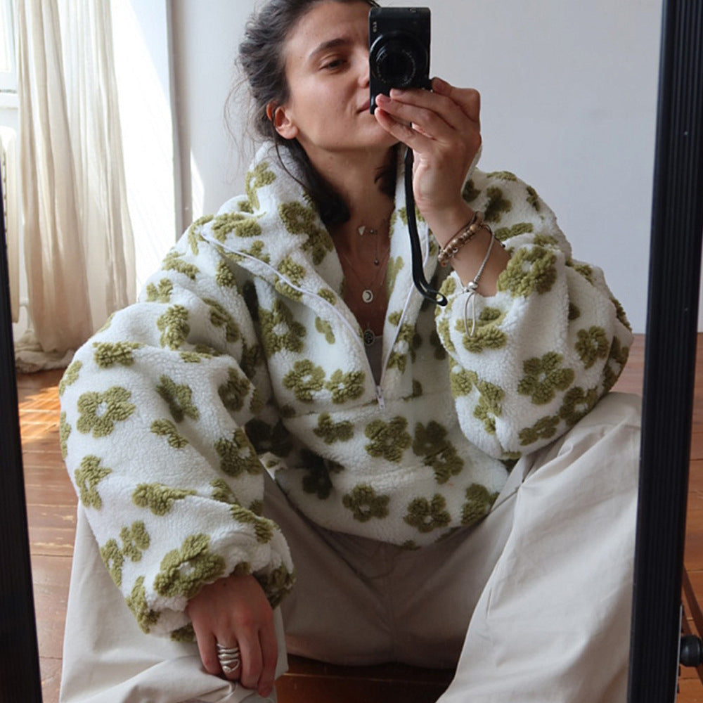 Sweat zippé femme à poche kangourou, coupe ample, du S au 2XL