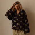 Sweat zippé femme à poche kangourou, coupe ample, du S au 2XL, café