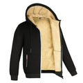 Sweat à capuche zippé en polaire homme, neuf coloris, noir