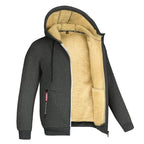 Sweat à capuche zippé en polaire homme, neuf coloris, gris foncé