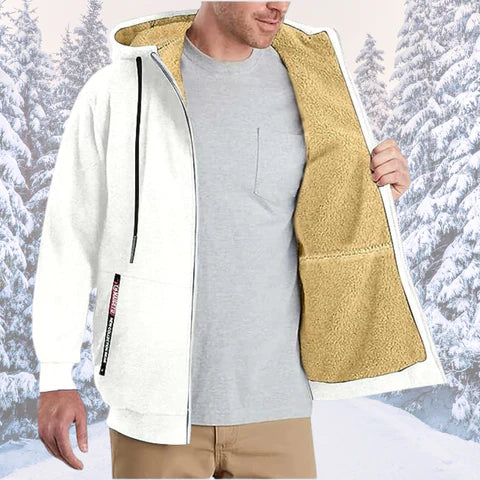 Sweat à capuche zippé en polaire homme, neuf coloris