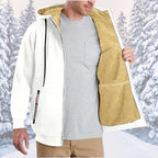 Sweat à capuche zippé en polaire homme, neuf coloris
