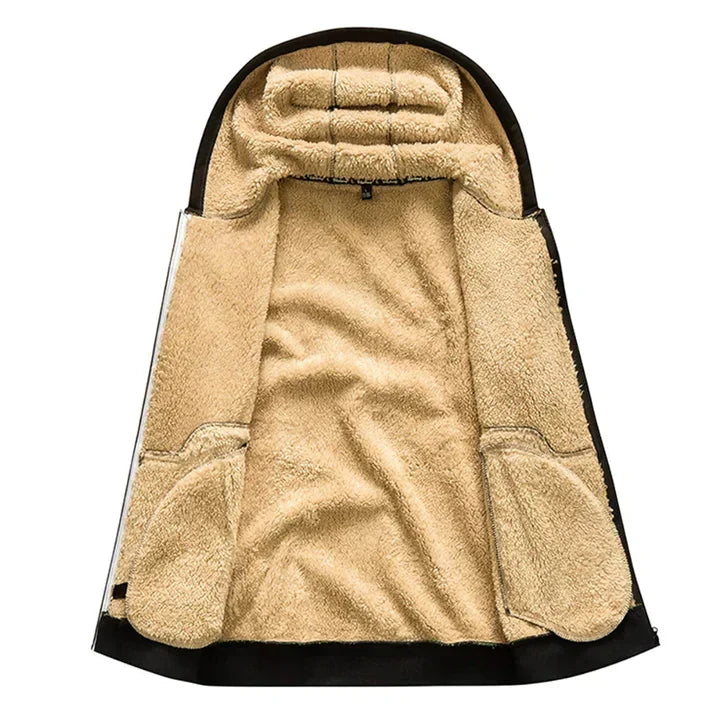 Sweat à capuche zippé en polaire homme, neuf coloris