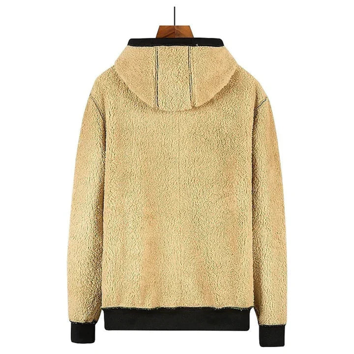 Sweat à capuche zippé en polaire homme, neuf coloris