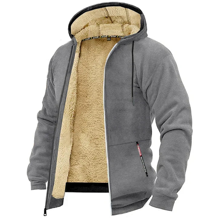 Sweat à capuche zippé en polaire homme, neuf coloris