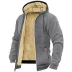 Sweat à capuche zippé en polaire homme, neuf coloris