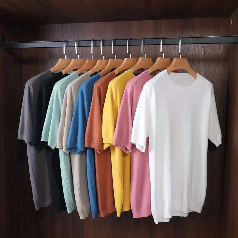 T-shirt homme col rond, coupe décontractée, cinq coloris