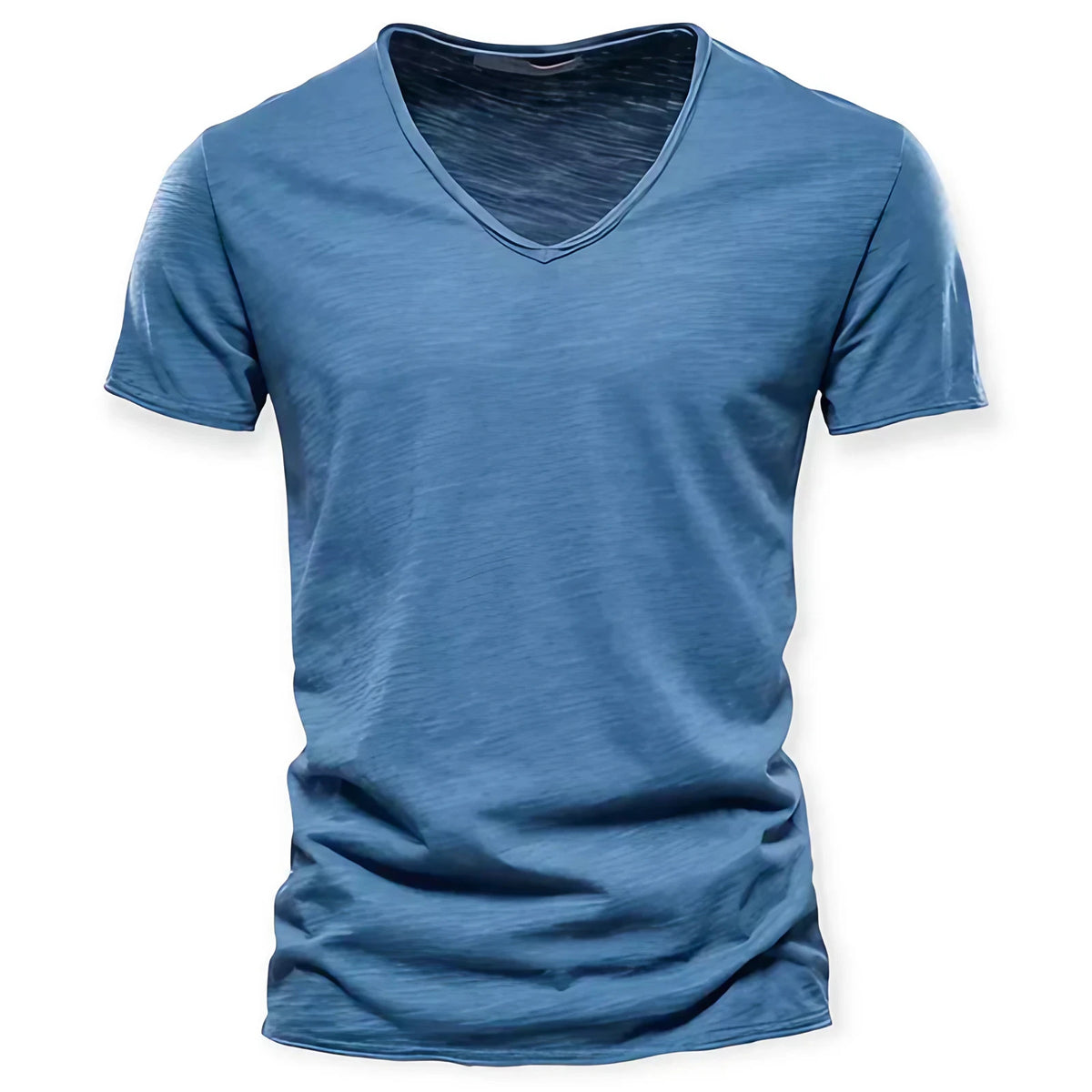 T-shirt col V homme, neuf coloris, du S au 2XL, bleu clair