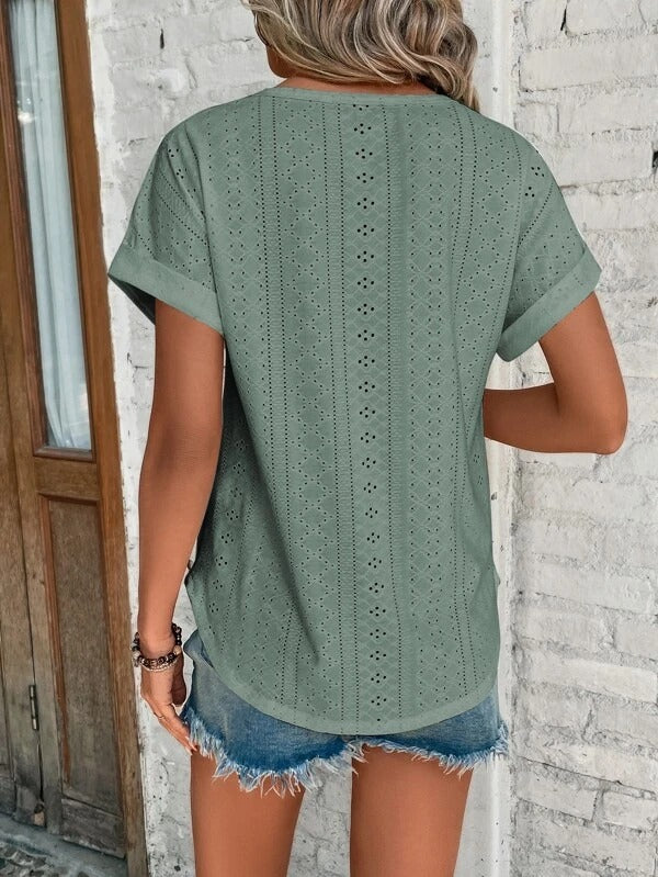 T-shirt femme coupe cintrée, manches courtes, cinq coloris