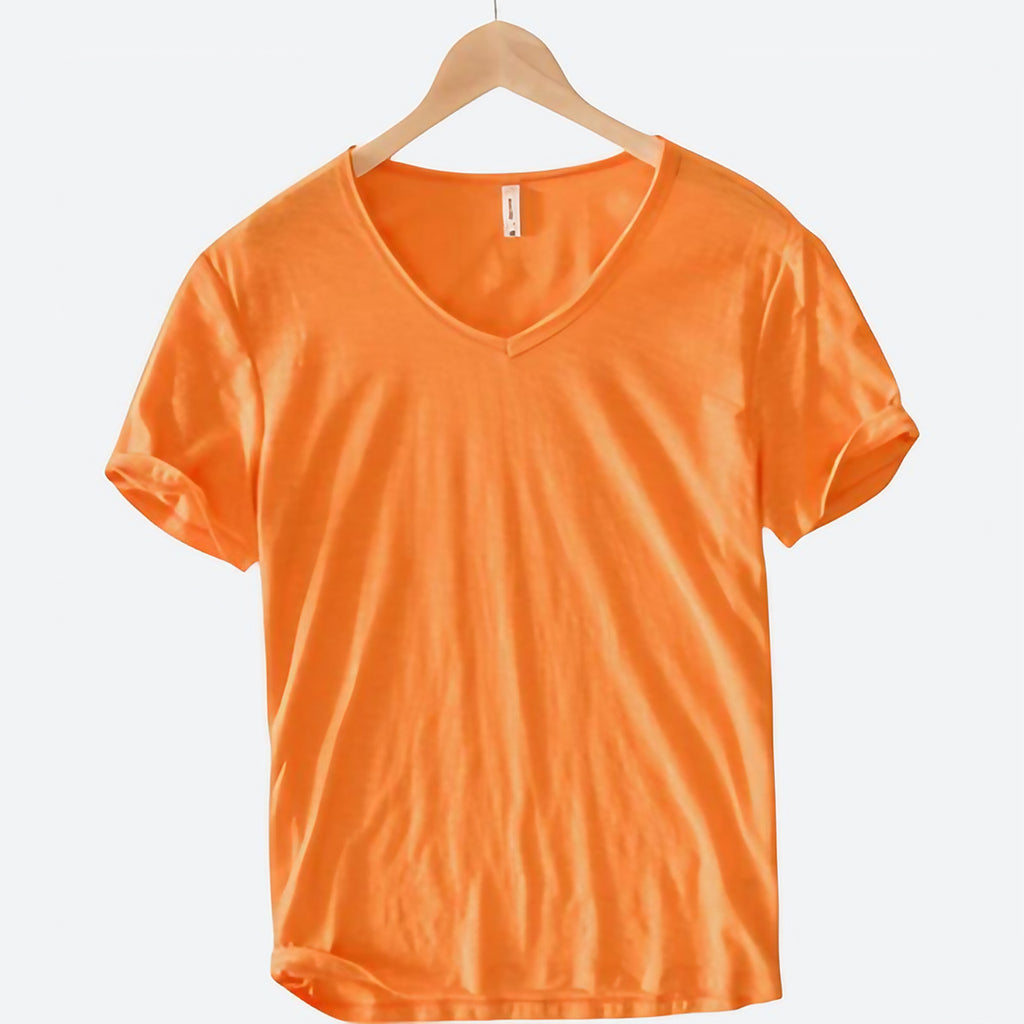 T-shirt homme d'été, coupe décontractée, dix coloris, orange
