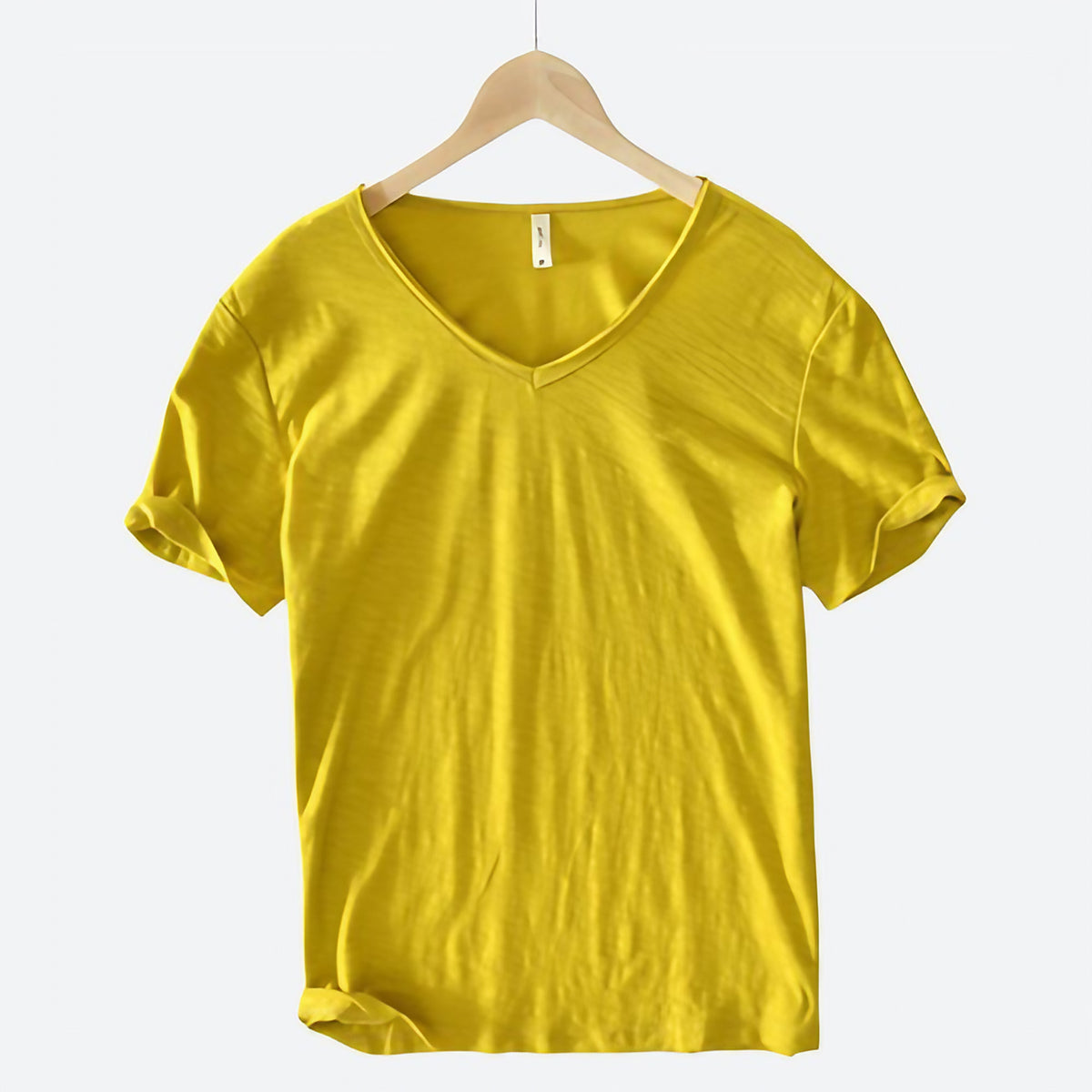 T-shirt homme d'été, coupe décontractée, dix coloris, jaune