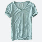 T-shirt homme d'été, coupe décontractée, dix coloris, vert clair