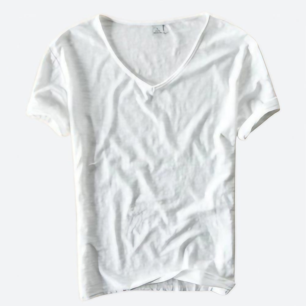 T-shirt homme d'été, coupe décontractée, dix coloris, blanc
