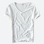 T-shirt homme d'été, coupe décontractée, dix coloris, blanc