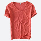 T-shirt homme d'été, coupe décontractée, dix coloris, rouge
