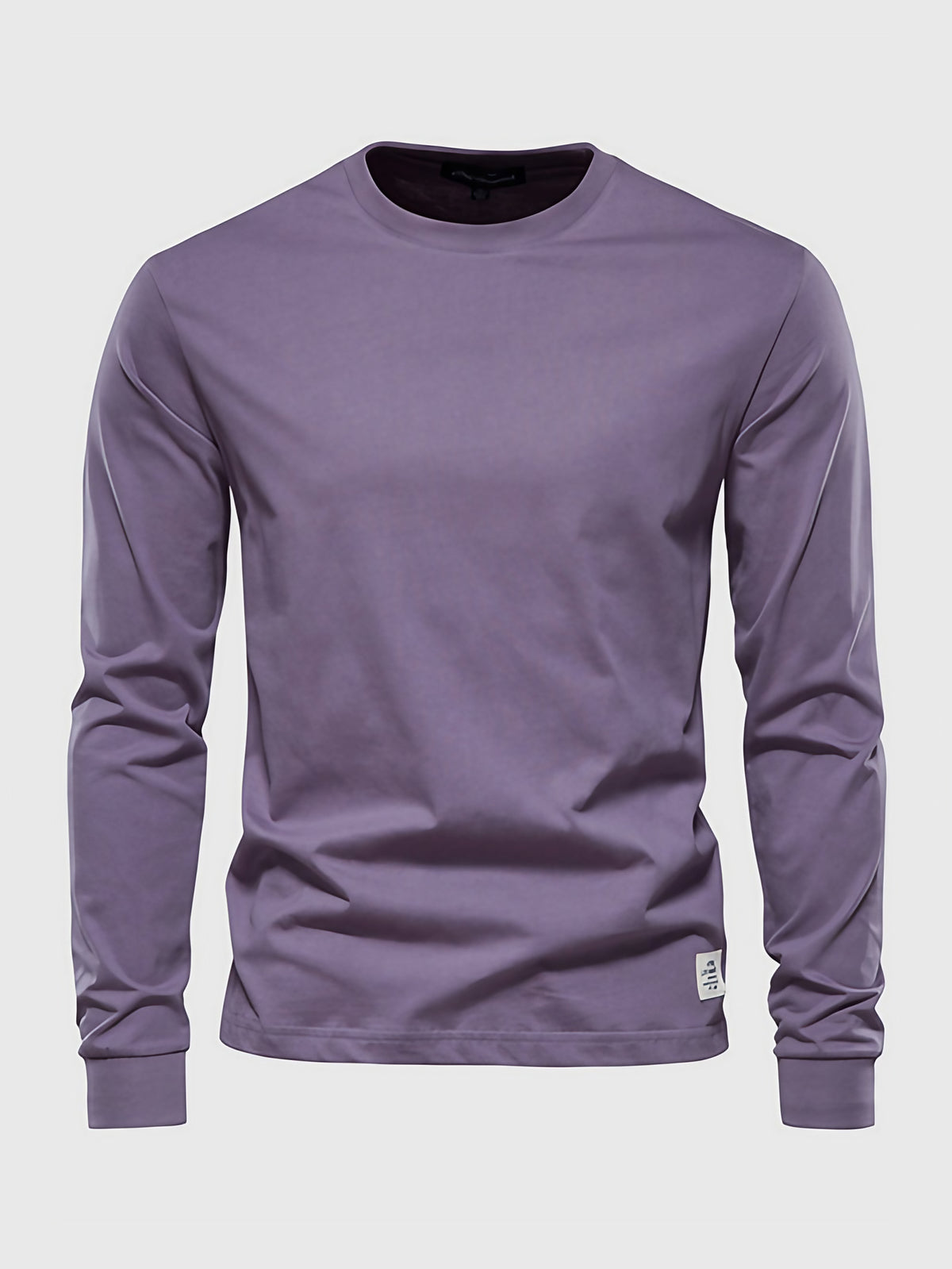 T-shirt à manches longues homme, col rond, dix coloris, violet