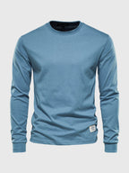T-shirt à manches longues homme, col rond, dix coloris