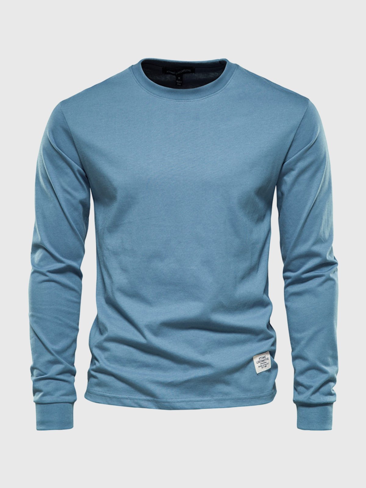 T-shirt à manches longues homme, col rond, dix coloris
