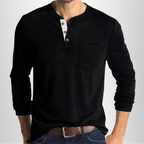 T-shirt manches longues homme coupe cintrée, huit coloris, noir