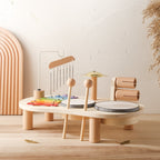 Table musicale en bois pour tout-petits, xylophone et tambours